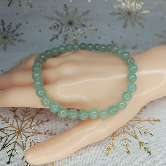 Aventurine Verte / Bracelet Boules de 6 mm / Rondes et Polies en Pierres Naturelles