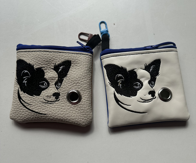 Poo Bags - with dispenser -Black &amp; White Dog