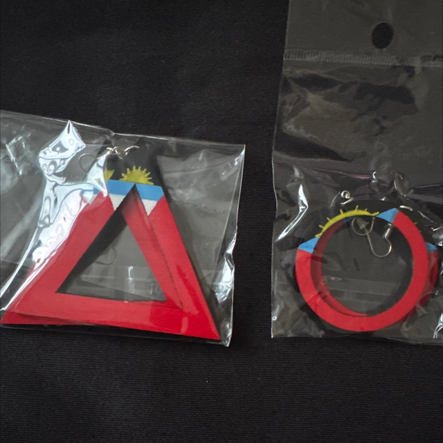 Antigua &amp; Barbuda Painted Earrings 