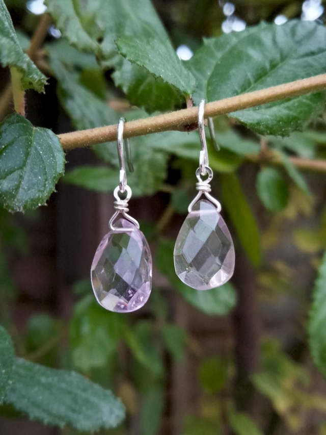 Pink Amethyst Earrings