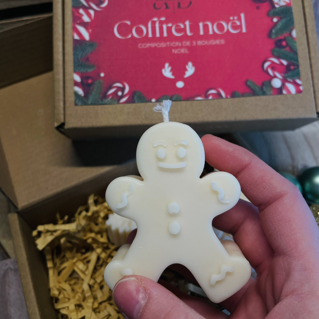 Coffret Noël 3 bougies moulés