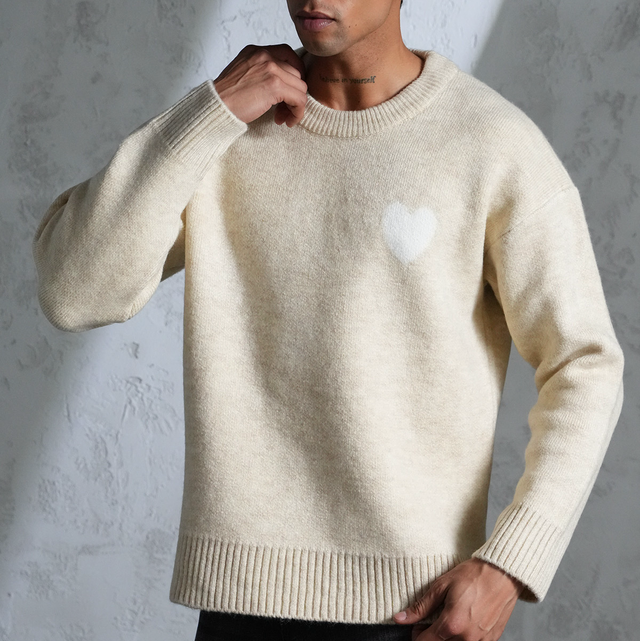 Pull Ivory Heart
