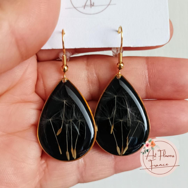 Boucles d&#039;oreilles pissenlit (1)