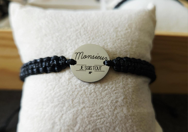 Bracelet &quot;monsieur je sais tout &quot;