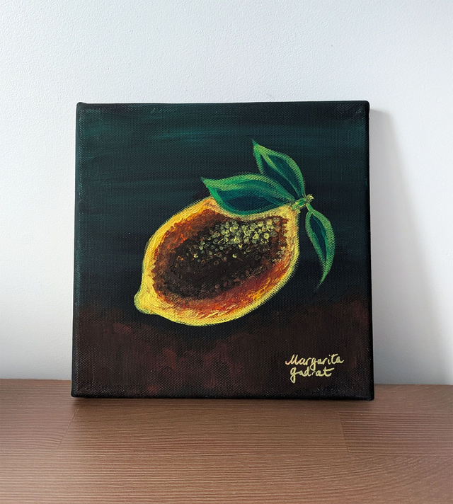 Triptyque de fruits lumineux