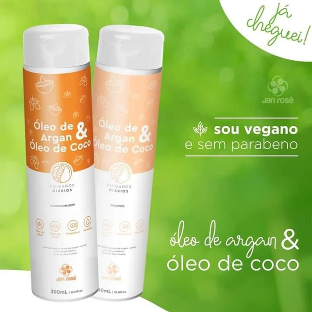 Shampoo e condicionador ÓLEO DE ARGAN + ÓLEO DE COCO

