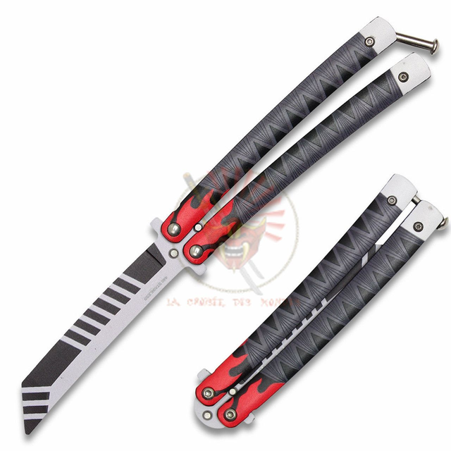 couteau papillon d'entrainement (COLORIS TYPE DEMON SLAYER )