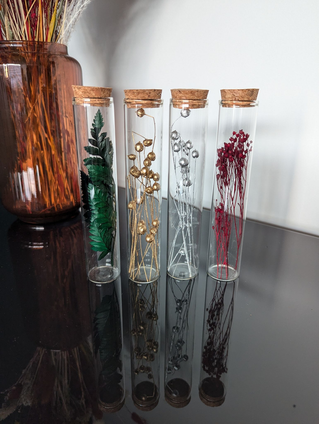 Fioles en verre (x4) - Composition de Noël 5