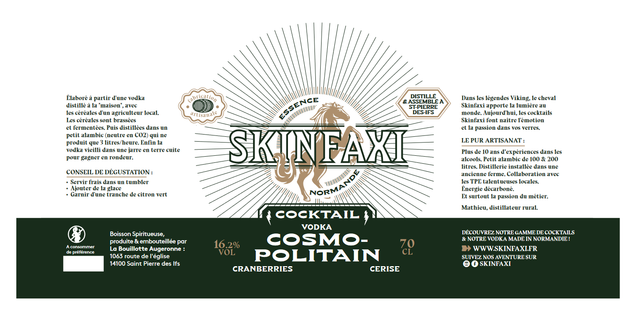 Cosmopolitan 20cl cranberry, cerise, liqueur de mure 16,2%