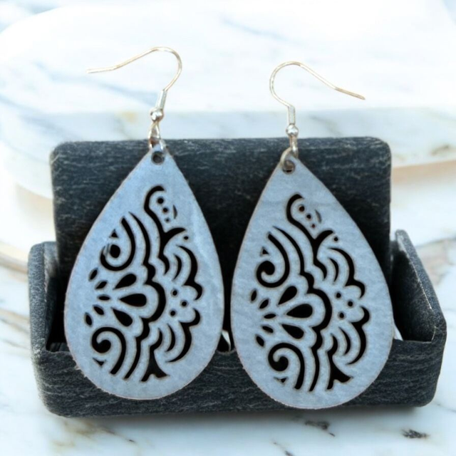 Boucles d'oreilles bois 100% création artisanale