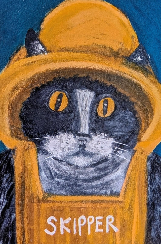 Art Skipper the Cat Creative Cats by Wendy Card