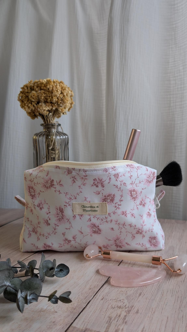 Trousse base rectangulaire - Collection "Rose d'autrefois"
