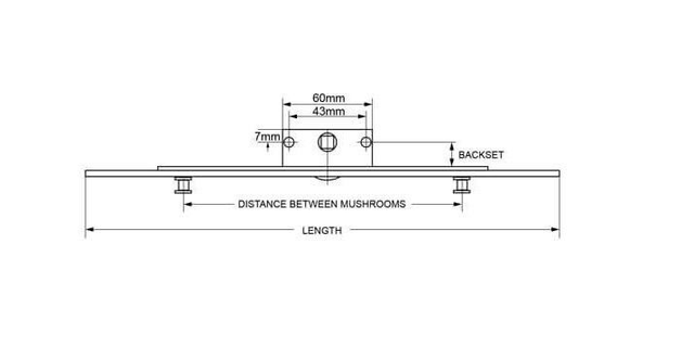 Mila iDeal Mushroom Espag - Gearbox Inline - Backset 25mm