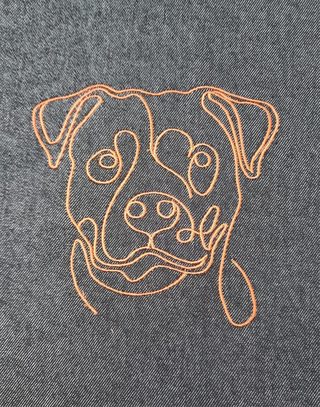 Dog walking bag - line art