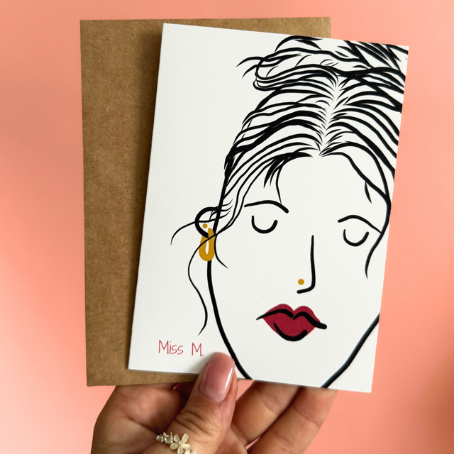Miss M. Faltkarte inkl. Kuvert, No 1