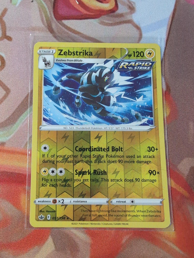Zebstrika Reverse Holo Rare Chilling Reign 051/198