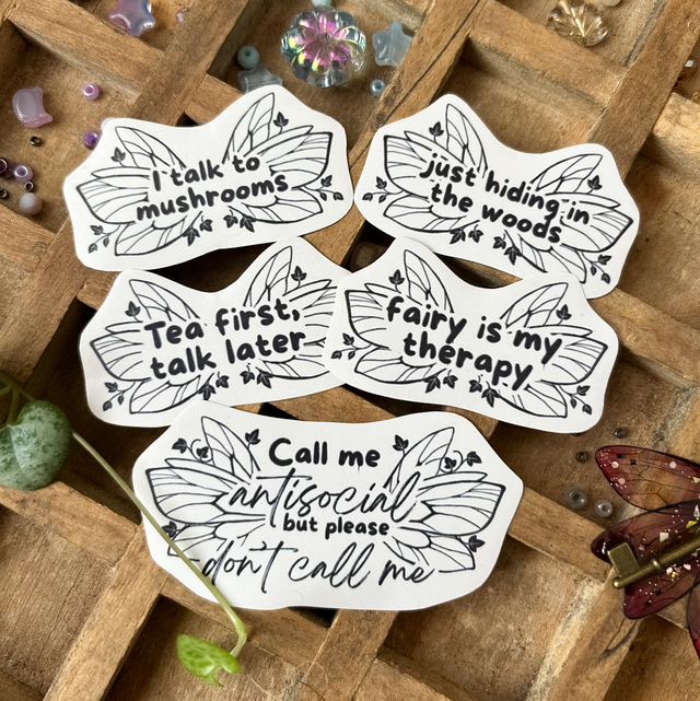 Sticker Fée Antisociale - Pack de 5
