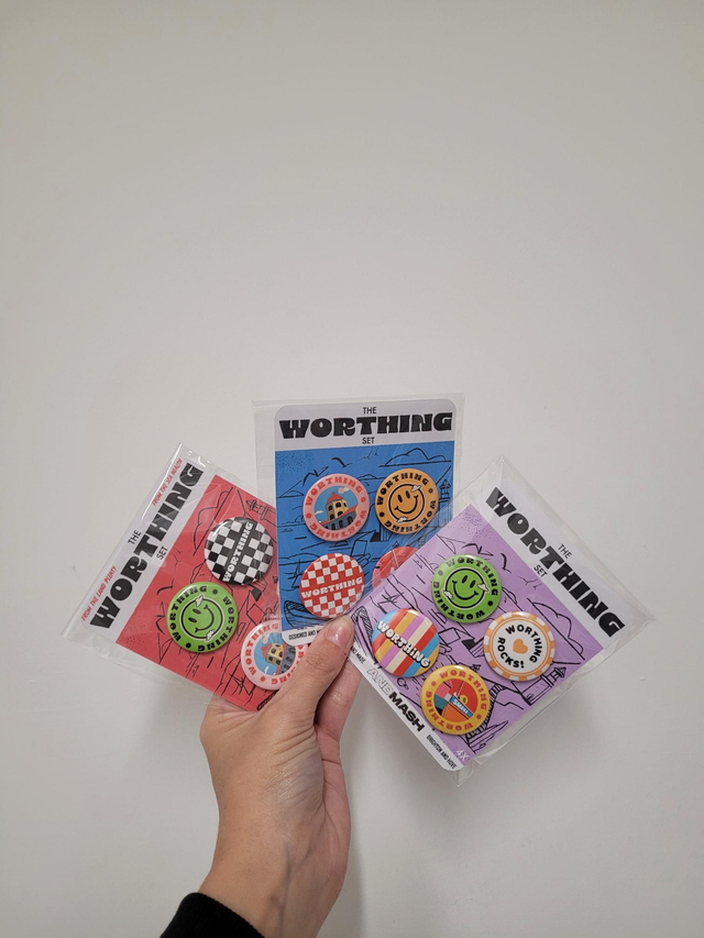 The Worthing Set Badge Pack - 32mm - Pack of 4 - JP-150