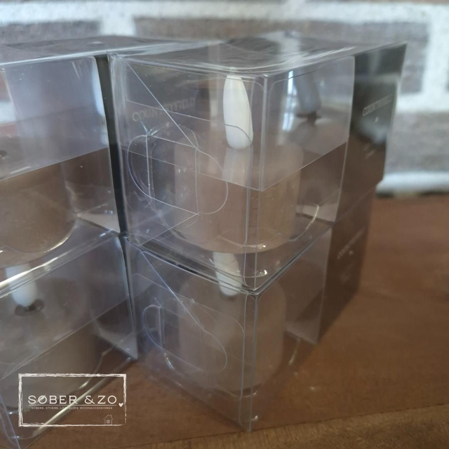 Waxinelichtje led grijs