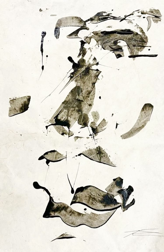 Oeuvre sur papyrus - Le Politicien - 50x75cm