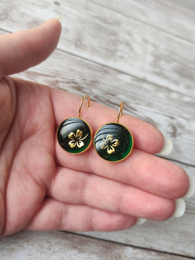 Boucles d&#039;oreilles dormeuses trèfles