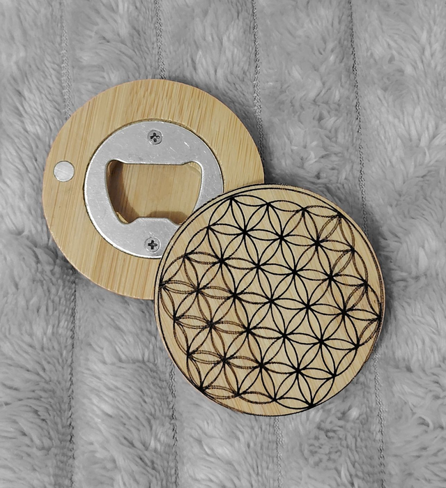 Décapsuleur aimanté "Fleur de vie"