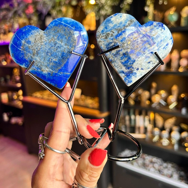 Lapis Lazuli Heart On Stand