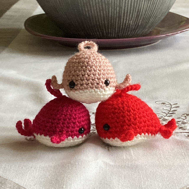 Porte-clés baleine au crochet