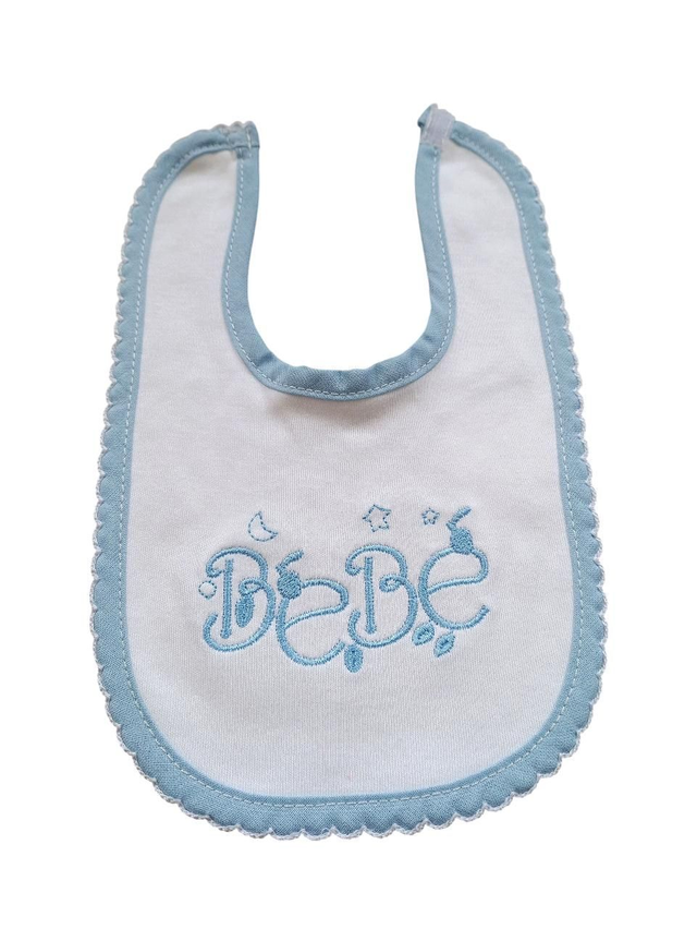 Bavoir brodé en coton