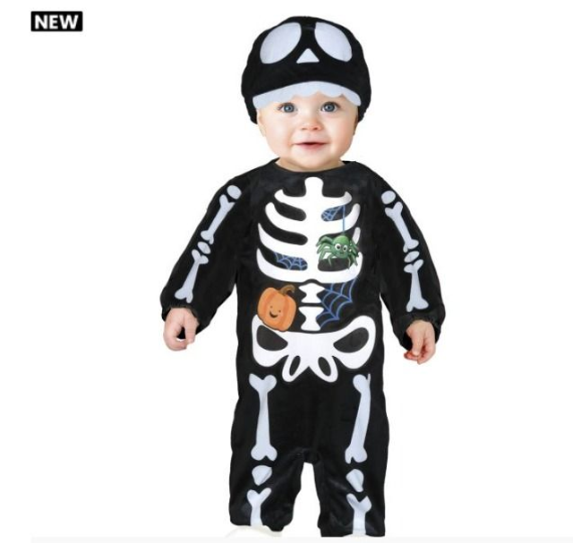 halloween ,   76154  SCHELETRO BOO, BAMBINO, 18 - 24 MESI