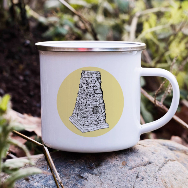Trig Happy Enamel Camping Mug (Stone Built Pillar)