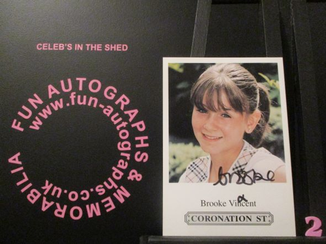 Brooke Vincent (Sophie Webster) Authentic Autographed Coronation Street 6x4 Cast Card (2)