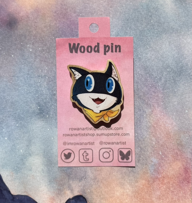 Persona 5 - Mona Wood Pin-W10