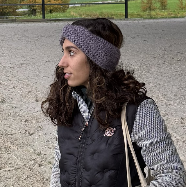 Bandeau crochet chaud Améthyste torsadé - Violet