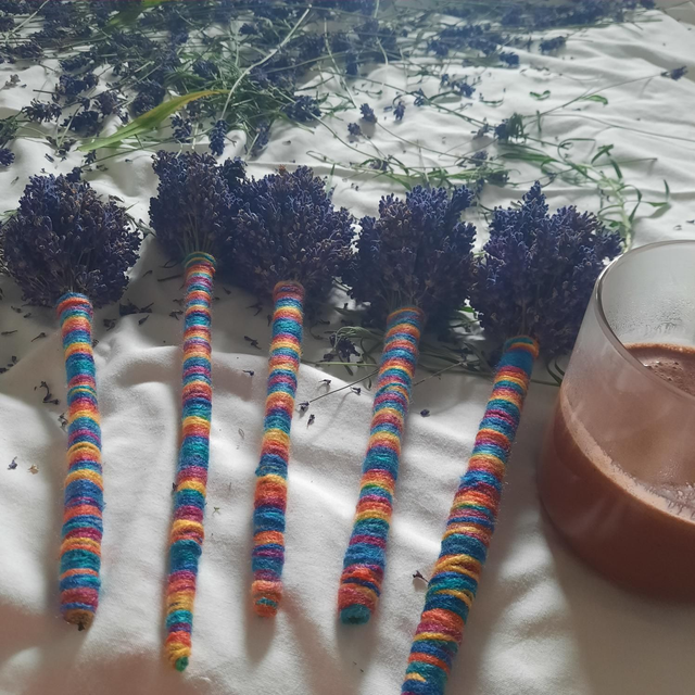 Rainbow Lavender Wand's