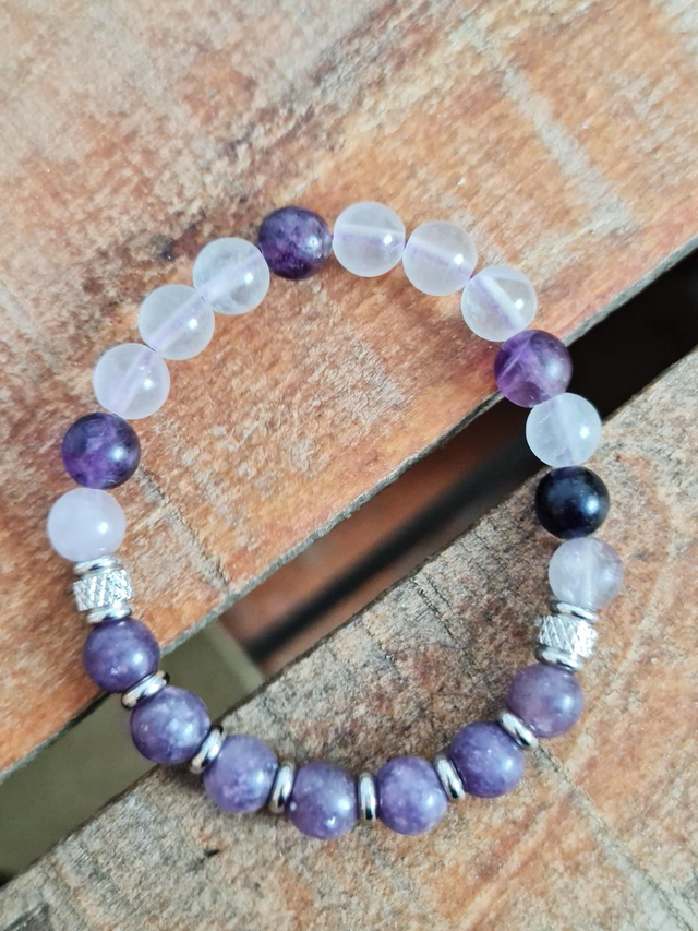 Bracelet harmonie en lepidolite