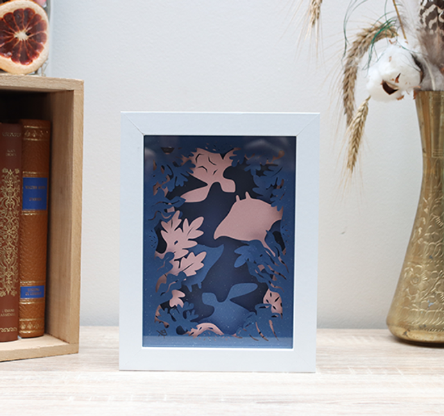 Veilleuse du monde aquatique en bleu et rose