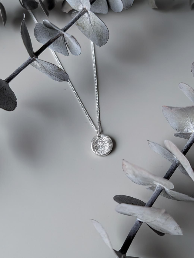 Pet Nose Print Necklace, Sterling Silver