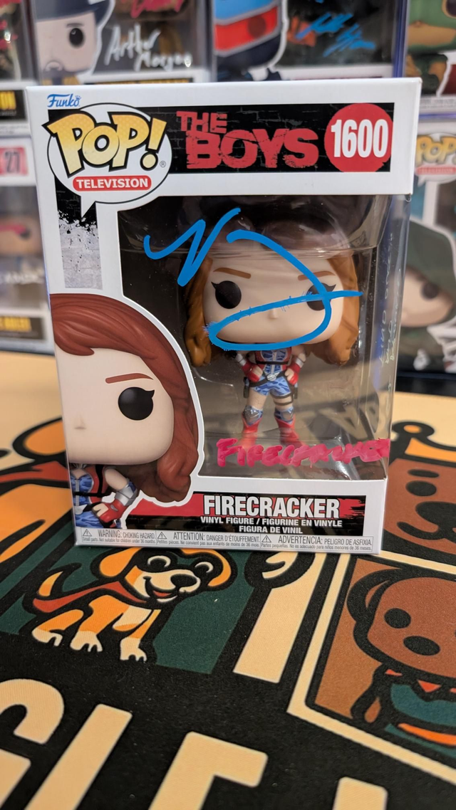 Funko Pop The Boys Firecracker 1600 Signed By Valorie Curry with SWAU COA