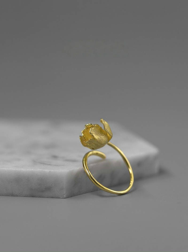 Tulip Silver Ring