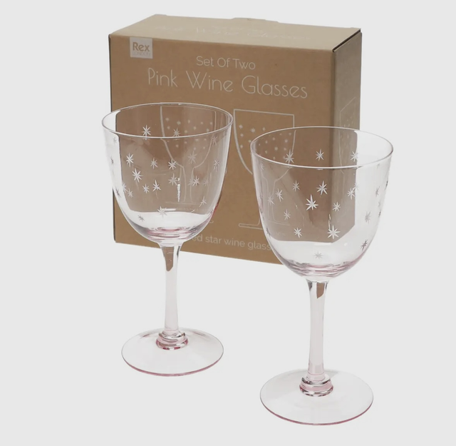Pink wine glasses 