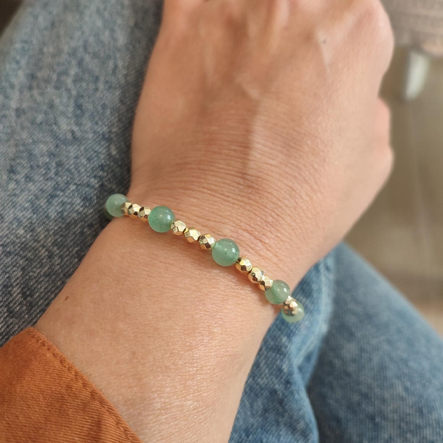 Bracelet Louane Aventurine verte 