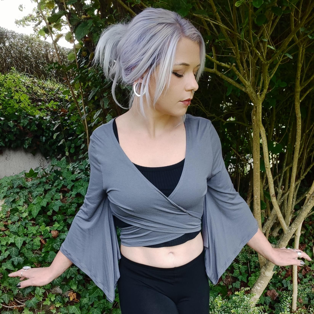 Cache coeur Kimono Gris