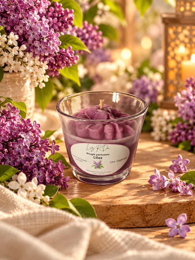Bougie Déco - 80 grammes - "Lilas"