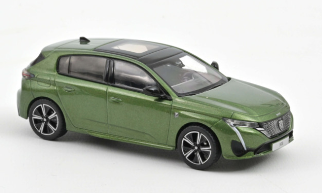 Peugeot 308 GT 2021 Oliv Grün Norev 1:43