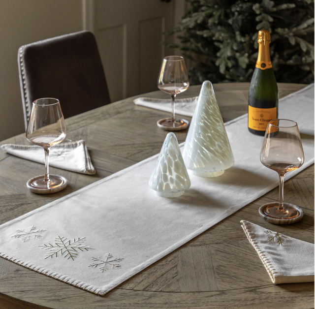 Deco Luxe Snowflake Table Runner