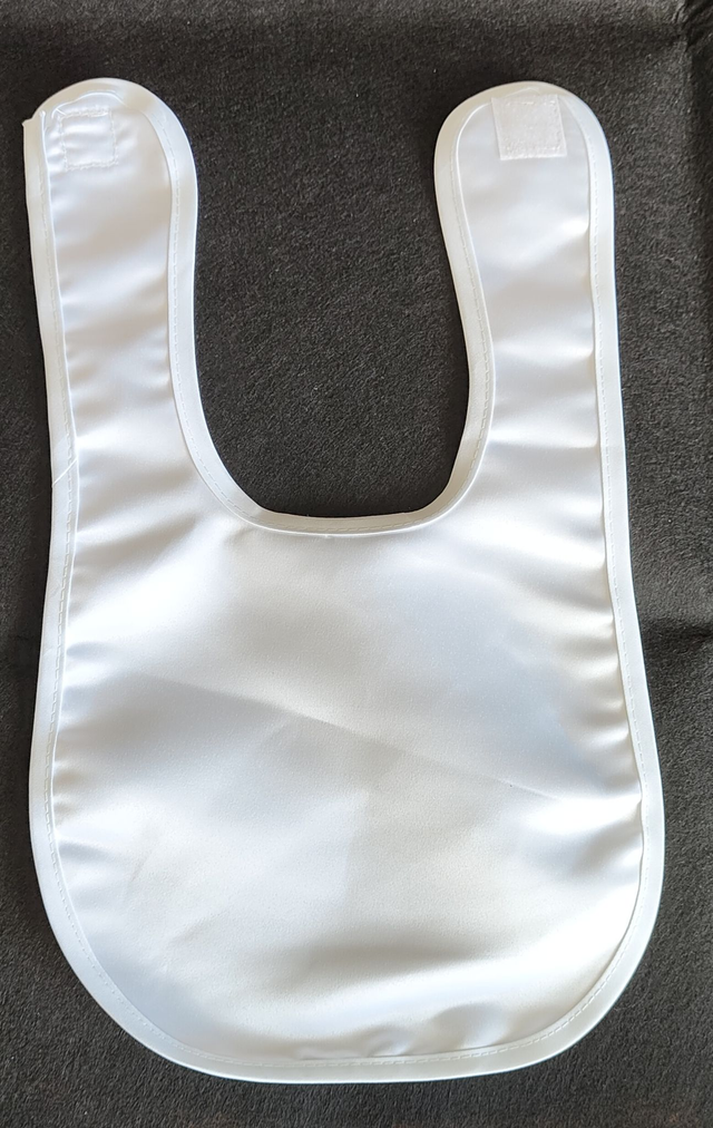 Bavoir blanc en polyester