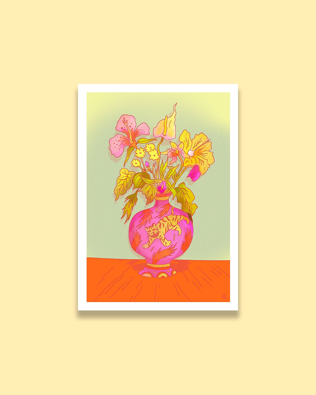  Bouquet tigre impression d'art 