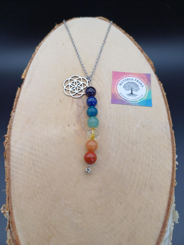 Collier fleur de vie 7 chakras