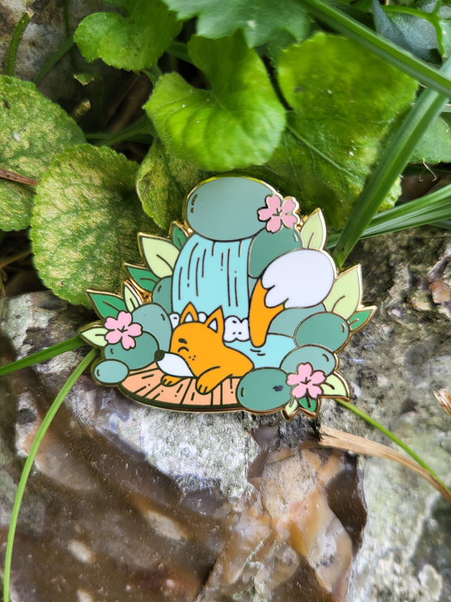 Renard  dans le onsen